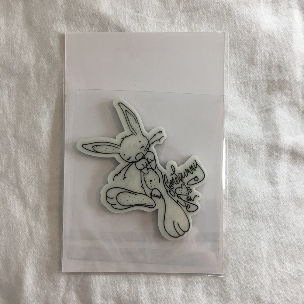Saturated Canary Some Bunny Loves You Cling Stamp